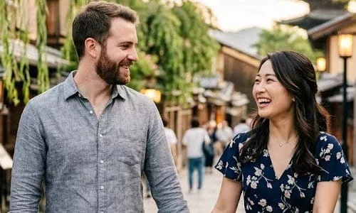 Japanese couple marriage journey 
